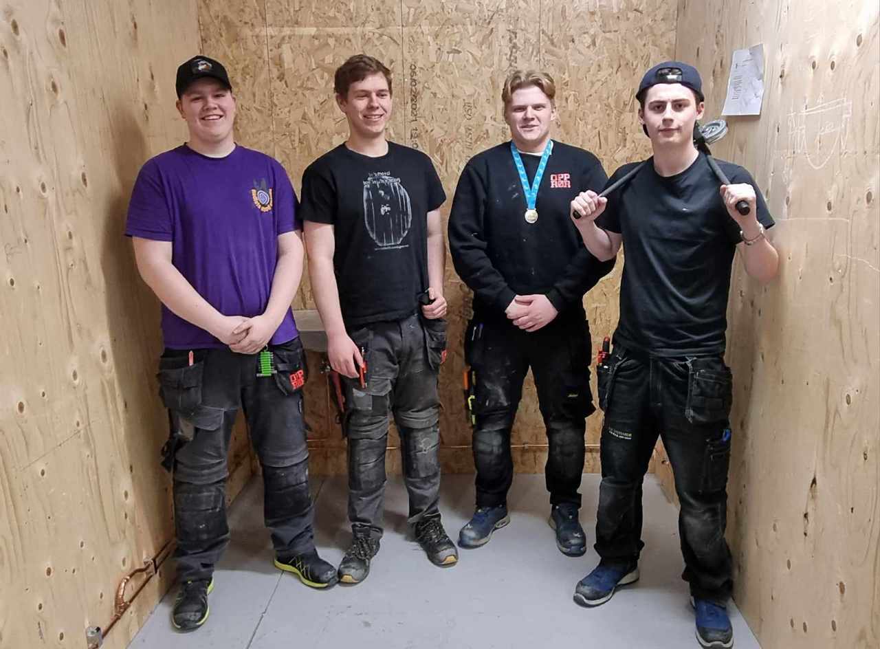 Bildet er frå venstre Lucas Scmidt Berentsen, Bjørn Erik Nygård Jacobsen, Leander Jørgensen Veidung og Morten Andersen Skarvatun